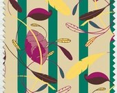 Fabric in Featherleaf Pattern Teaberry color