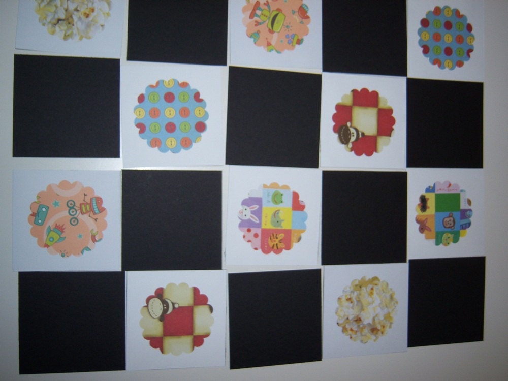 15% OFF - Just Concentrate - The Memory Game, 40 cards, handmade, OOAK, premium paper/cardstock, 20 images, crazyadsteam