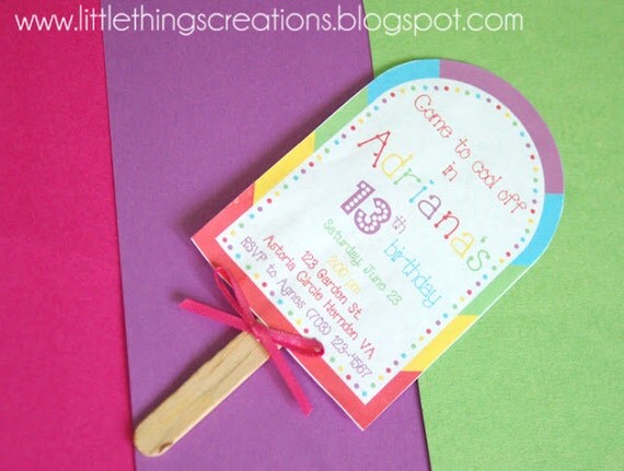 Printable-Popsicle Party Collection by Fara Party Design-Invitations Il_570xn