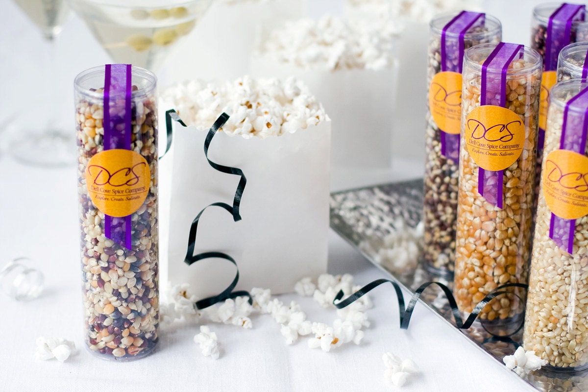 Gourmet popcorn sampler - deluxe gift set of old fashioned popping corn - colored popcorn kernels for unique gift