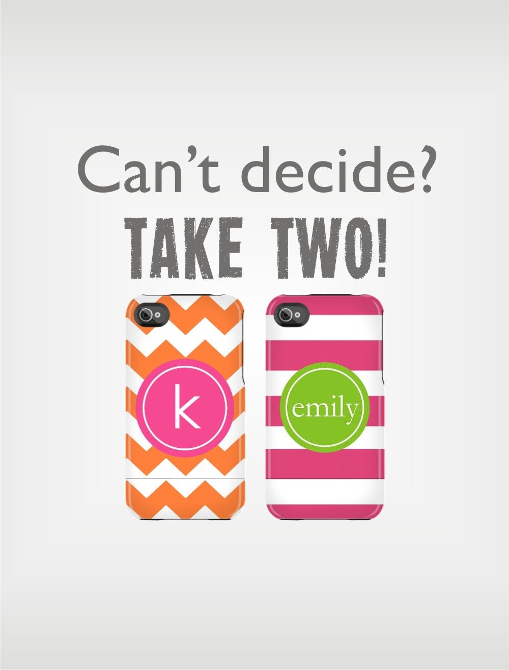 TWO Personalized iPhone 5 Cases 4 / 4S or 3G or Samsung - Mix and Match Designs - original design by a drop of golden sun