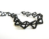 Woven Ladder Necklace - Black