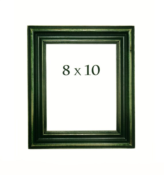 Rustic Distressed Dark Green picture frame 8x10 by SmithWoodcraft