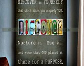 FuNkY  Alphabet Photo Fine Art Print  INSPIRATIONAL 11x14 Letter Photography DISCOVER