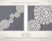 1 FULL YARD of  Crystal Beaded FIREWORKS Trim
