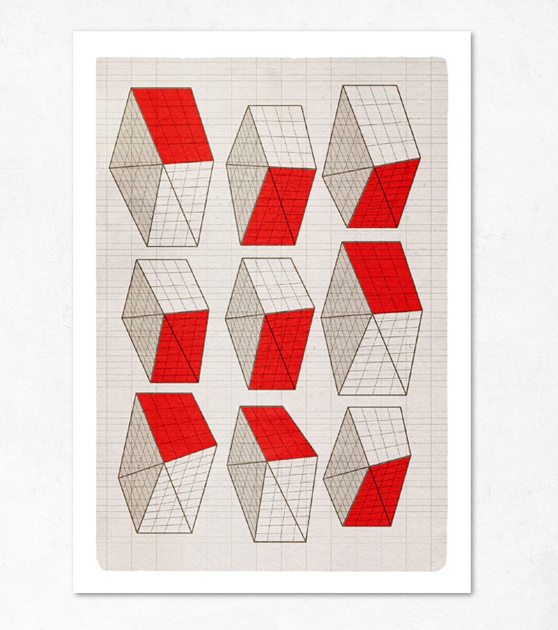Geometric Neighborhood. Large print 11.70 x 16.50 (A3). (Special spring offer: Get a geometric poster for free)