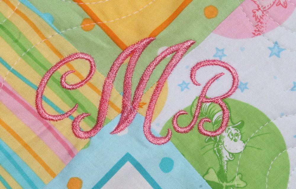 Personalized Quilt Monogram Personalize Customize your Sunnyside Design Quilt