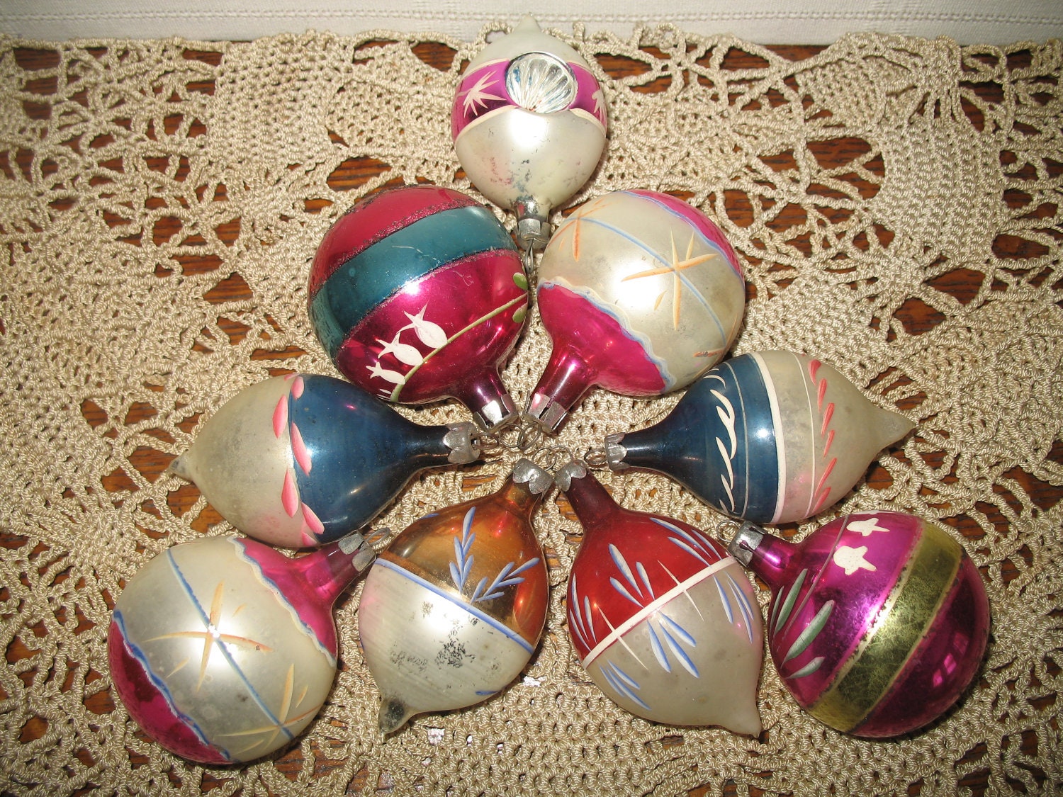 VIntage Christmas Glass & Mica Ornaments 1940's-50's from ...