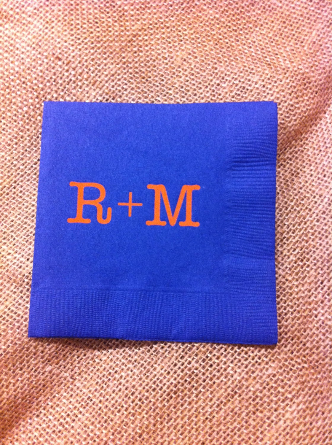 50 printed cocktail napkins with in house font design Il_570xn