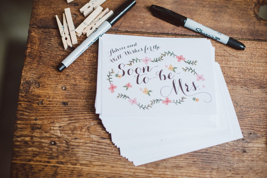 Carolina Advice for the Bride Cards DIY PRINTABLE