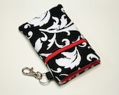 Fabric Smartphone Purse, iPhone 5 Purse, Iphone 4 4s Purse, Iphone Purse, ipod purse, Teenage Girl Gift -Reverse silhouette red