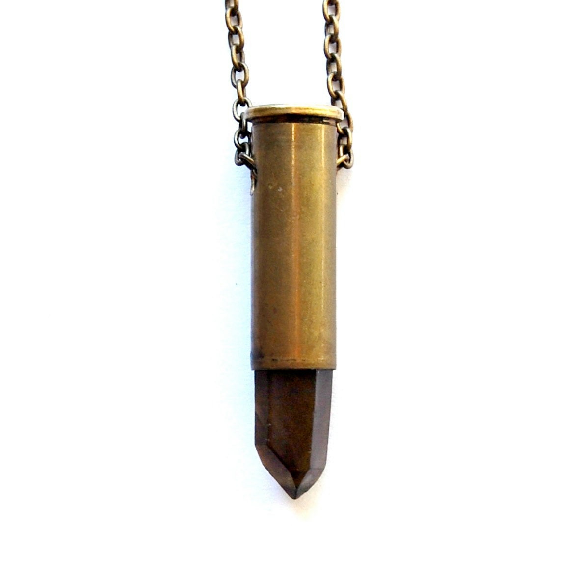 CALLISTO smoky quartz bullet necklace