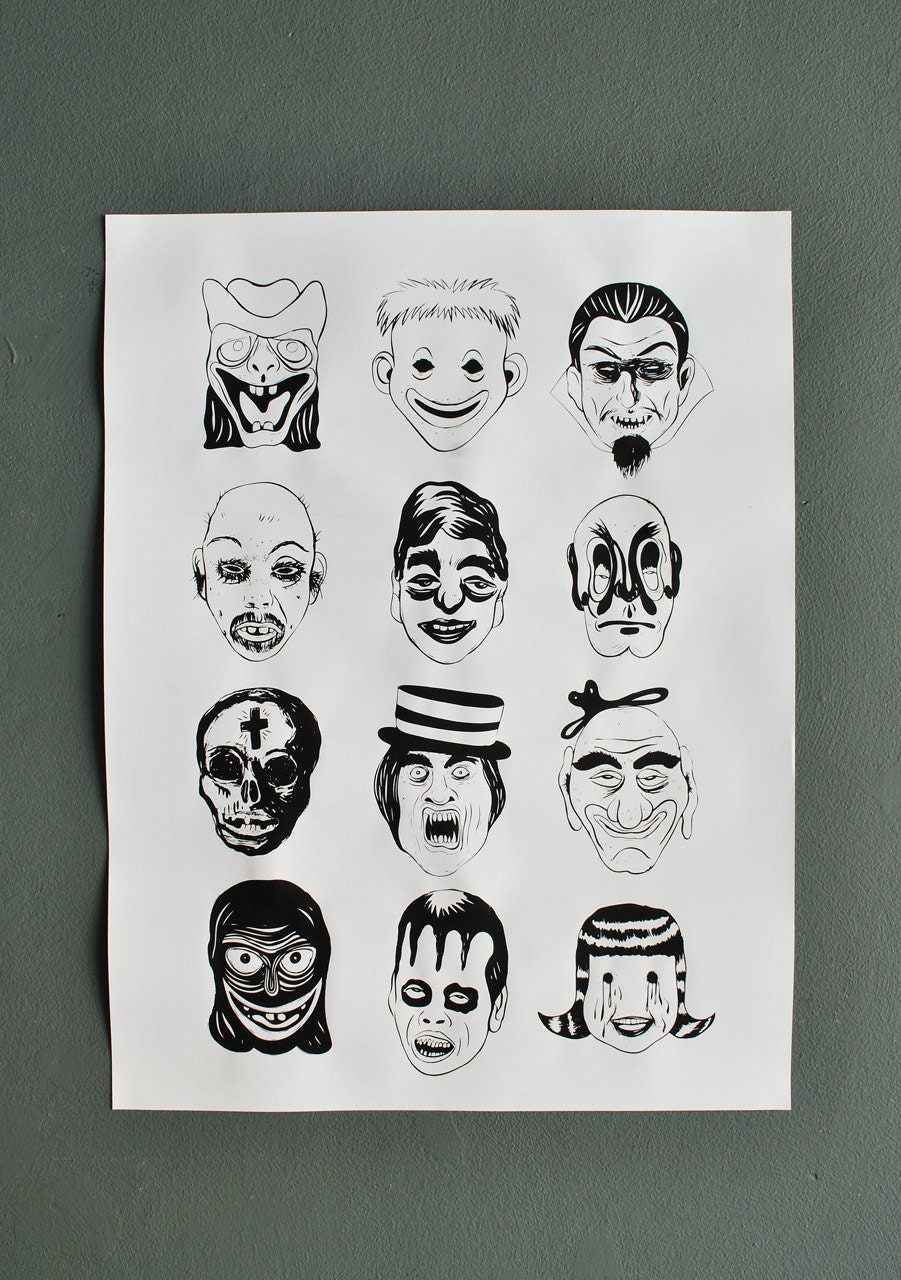 Monster Poster (signed) Limited Edition, Monsters, Original Art Screenprint