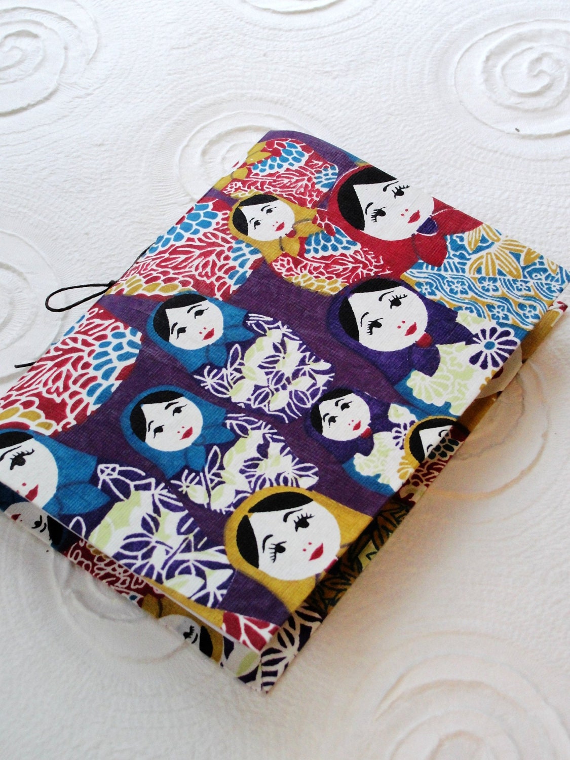 handmade stitched journal travel journal handmade notebook Russian dolls notebook custom (5.2 "x 7") 100 pages, Handmade by calligraphytzl