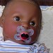 NEW Jibber Jabber W/Darker Skintones - Custom Hand Painted MAM Newborn pacifier in blue