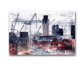 London Cityscape Postcard Art Print 6x4"