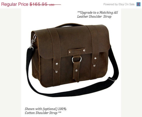 Summer Sale 15" Brown Sierra Jorneyman Laptop Bag - Made in America