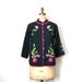 vintage tunic blouse / jacket CARO of HONOULU mandarin collar EMBROIDERED 1960's hippie