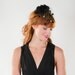 Gold Metallic Polka-Dot Leopard Print Teardrop Cocktail Fascinator