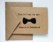 Will You Be My Groomsman -- Personalized Set of 5 Cards & Envelopes for your Wedding Party