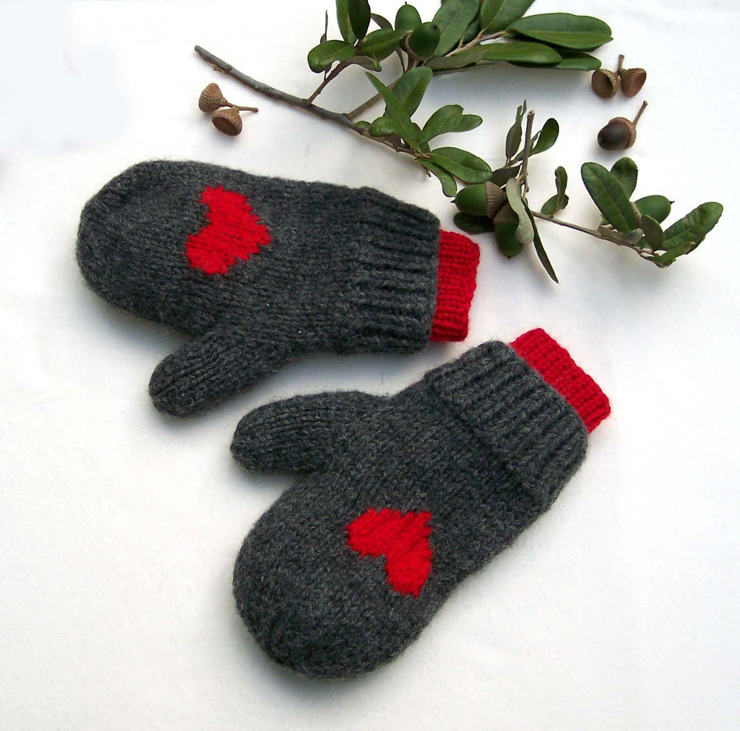 Kids' Warm Wool Mittens with Double Cuffs. by MarvelousMittens
