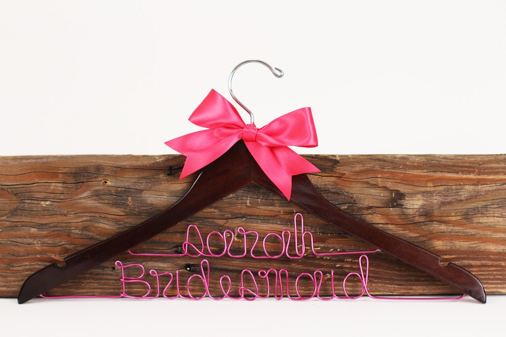 SALE Personalized Wedding Hanger/ Brides Hanger/ Bride/ Name Hanger/ Wedding Hanger / 47 ribbon colors
