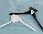 Bride and Groom Set of Personalized Wedding Hangers. Brides Hanger/Bride/Name Hanger/Wedding Hanger/Personalized Bridal Gift