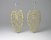 18K Gold Color Laser Cut Earring Set - Organic Cell Series