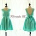 A Party Dress V Shape Style - Cocktail Wedding Bridesmaid Dinner Party Night Dress Bright MINT GREEN Deep back Style Gorgeous Dress