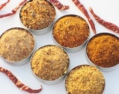 NEW Flamin' Hot Spice Rub Kit - 6 gourmet hot spice blends for grilling & cooking spicy food - gift for guys / foodies - WARNING: very HOT - CraigsMarket