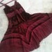 90's Grunge Handkerchief Dress Crushed Red Velvet Ethnic Print Size Small Medium