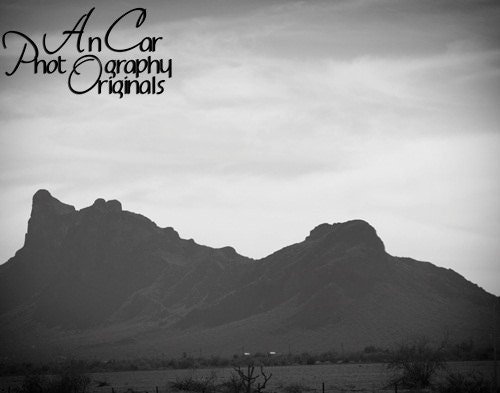 Arizona Mountains 11x14 Fine Art Black and White