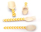 Yellow Chevron cutlery
