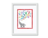 Alphabet Kids Nursery Wall Art, 11 x 14 ABC print, children's wall decor, kids wall art, nursery room decor