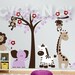 Children Wall Decals - Safari Set with Zebra, Lion, Giraffe and Elephant - Wall Stickers PLSF011