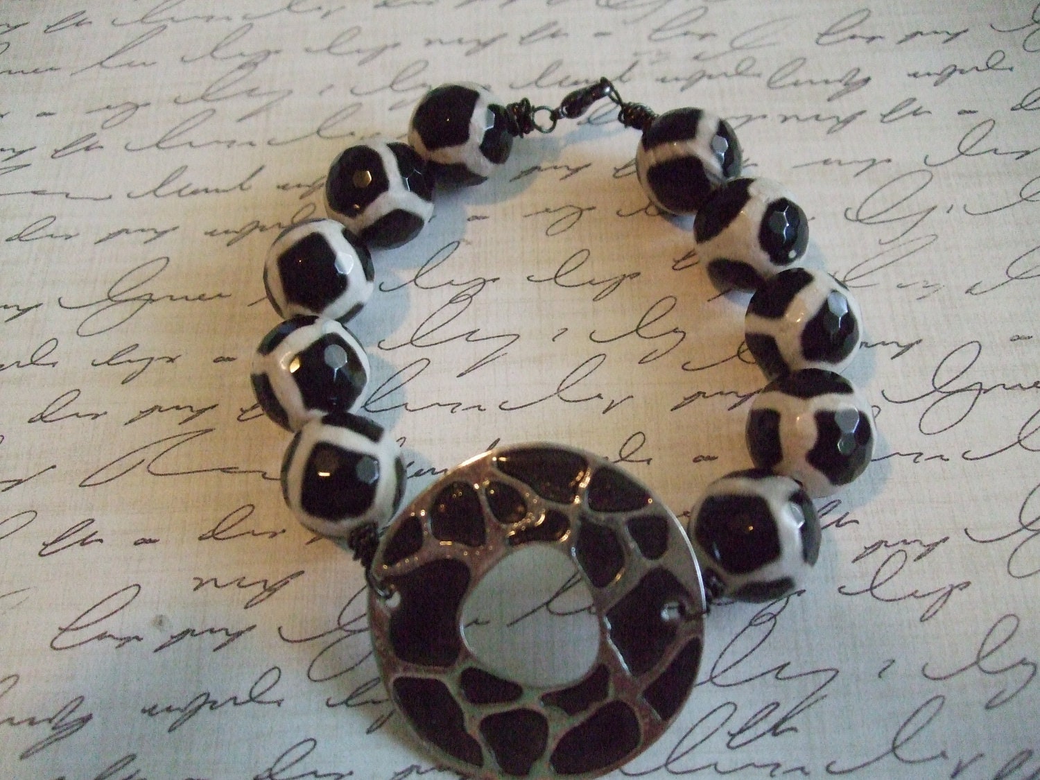 Agate Animal Print Bracelet Set