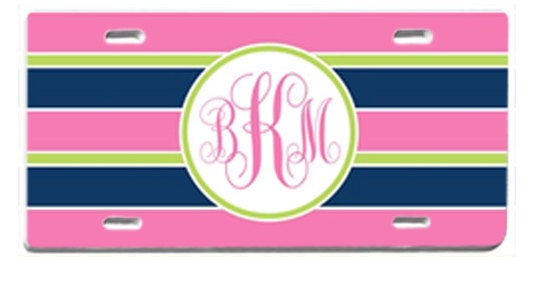 Personalized License Plate with Monogram- Car Tag- Sweet Sixteen Gift