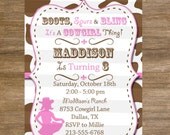 SALE Cowgirl Invitation Cowgirl Invite 5x7 Jpeg DIGITAL File Il_170x135
