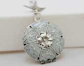 Locket, Silver Locket,Pearl White Locket,Bird,filigree locket necklace,photo locket ,vintage locket,Wedding Necklace,bridesmaid necklace