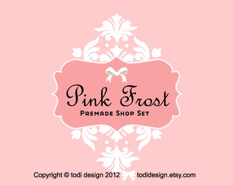 Pink Frost - Premade Etsy Shop Banner set Il_170x135
