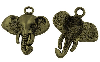 5 pcs Lucky Elephant Antique Bronze Alloy Charm / Pendant