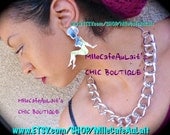Laser Cut Mirror Acrylic Stud Post Earrings - MIRROR MAMAS