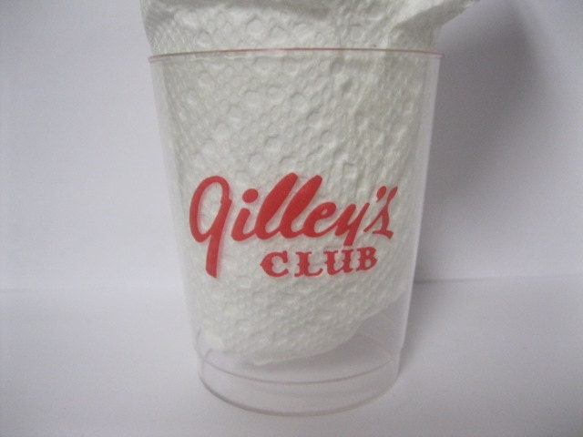 Gilley's Club Set of Six Original Drinking Cups Glasses Mickey Gilley Urban Cowboy Era John Travolta ONE of a KIND Rare FIND