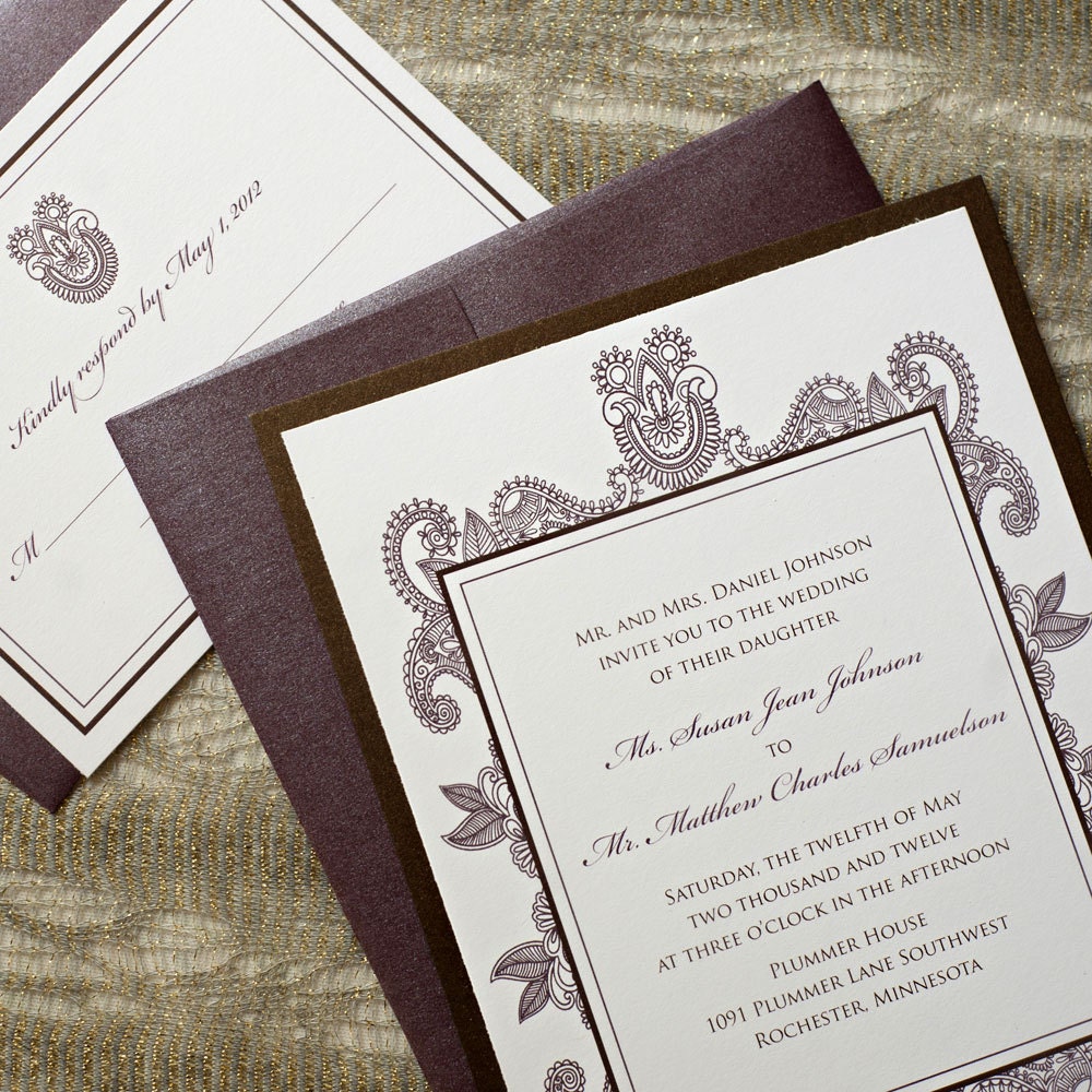 Elegant Wedding Invitations Sample