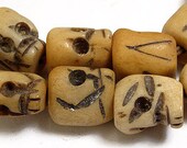 Tibetan Handcarved Bone Skull Beads