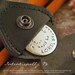 Lord please keep Daddy safe.... - Nickel round token with leather keychain case (hand stamped, double sided, personalized)