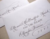 Calligraphy Envelope Addressing--The Savannah Font with Block Font