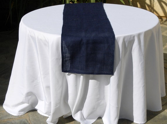 Burlap  Shower use Wedding, Table Navy Runner,  Runner, runner to size Blue  use what table Burlap for