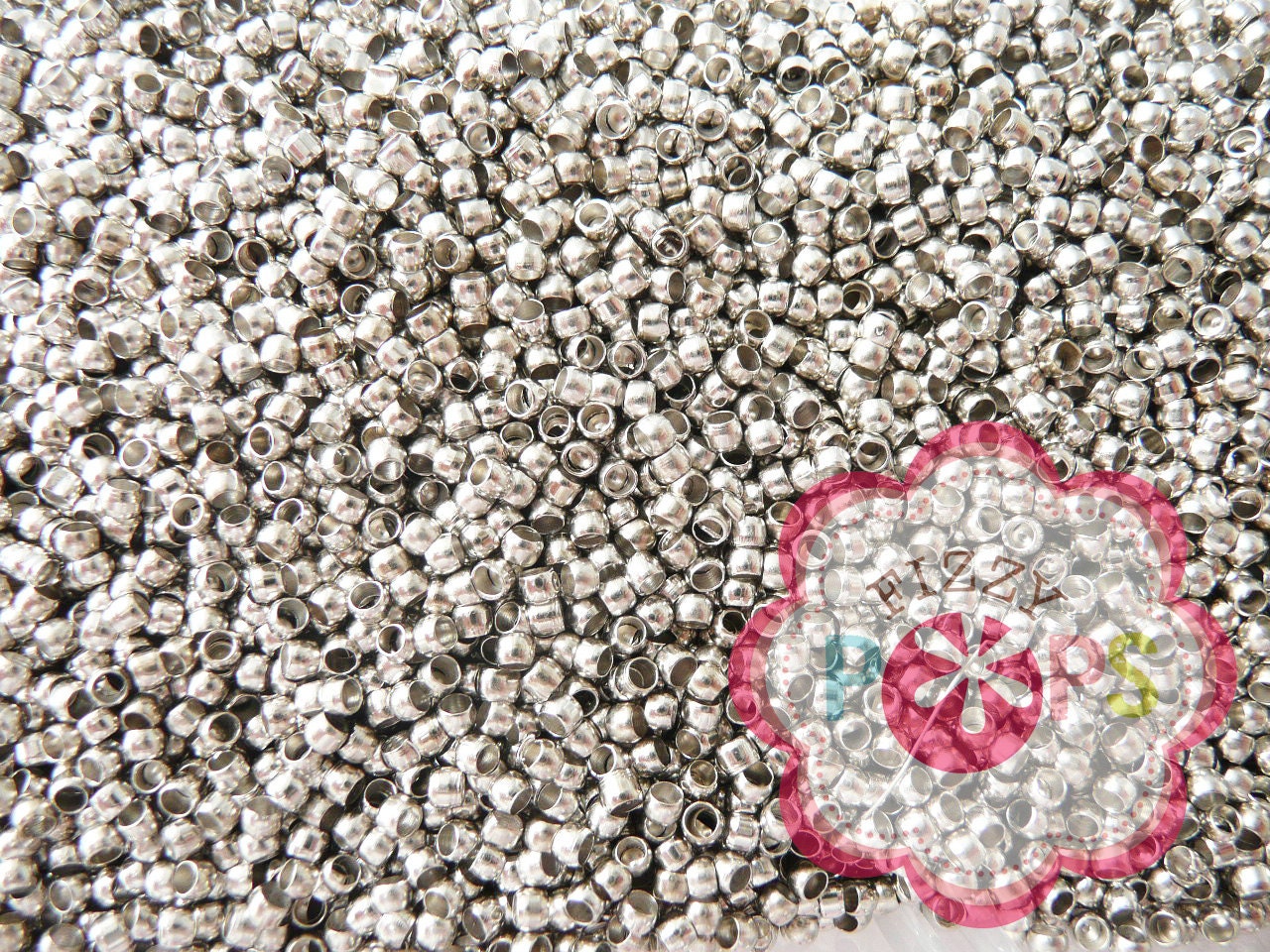 5 Grams Crimp Beads Tubes 2mm Silver