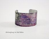 Cuff Bracelet Dr. Seuss Message  Be who you are and say what you feel   Adjustable quote cuff